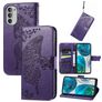 Mobigear Butterfly Housse Motorola Moto G52 Etui Porte-Monnaie - Violet