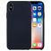 Mobigear Rubber Touch Coque iPhone XS Coque arrière en Silicone - Dark Blue