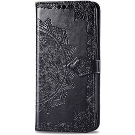 Mobigear Mandala Housse Motorola Moto E6s (2020) Etui Porte-Monnaie - Noir