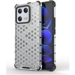 Mobigear Honeycomb Coque Xiaomi 13 Pro Coque arrière Rigide Anti-Chocs - Blanc