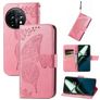 Mobigear Butterfly OnePlus 11 Étui Portefeuille - Rose