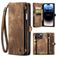 Caseme 008 Housse iPhone 15 Pro Etui avec Coque Détachable Porte-Monnaie - Marron
