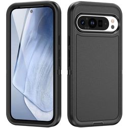Mobigear Rugged Google Pixel 9 Pro Plastique rigide Coque arrière Antichoc - Noir