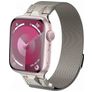 Mobigear Mecha Loop Bracelet Milanais Apple Watch Fermeture magnétique - 49/46/45/44 mm - Lumière stellaire