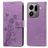 Mobigear Flowers Housse OPPO Find X9 Pro Etui Porte-Monnaie - Violet