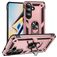 Mobigear Armor ring Coque Samsung Galaxy S26 Coque arrière Rigide Anti-Chocs avec Anneau-Support - Rose doré