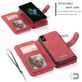 Caseme 007 Housse iPhone XS Etui avec Coque Détachable Porte-Monnaie - Rouge