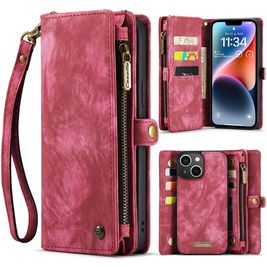 Caseme 008 Housse iPhone 14 Etui avec Coque Détachable Porte-Monnaie - Rouge Caseme 008 Housse iPhone 14 Etui avec Coque Détachable Porte-Monnaie - Rouge