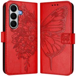 Mobigear Butterfly Housse Samsung Galaxy A27 Etui Porte-Monnaie - Rouge