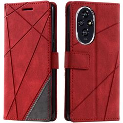 Mobigear Rhombus Housse HONOR 200 Etui Porte-Monnaie - Rouge