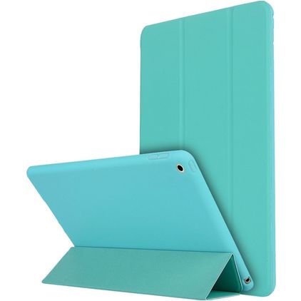 Mobigear Tri-Fold Gel Coque iPad 7 (2019) Etui en TPU,Similicuir - Turquoise