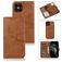 Mobigear Wallet Housse iPhone 12 Pro Etui avec Coque Détachable Porte-Monnaie - Marron