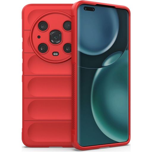 Mobigear Bumpy Coque HONOR Magic 4 Pro Coque arrière en TPU Souple - Rouge