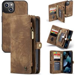 Caseme 008 Housse iPhone 13 Etui avec Coque Détachable Porte-Monnaie - Marron