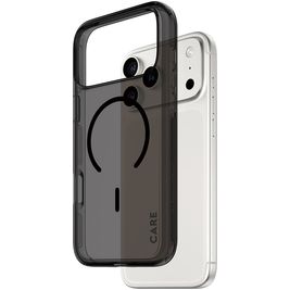 CARE by PanzerGlass Flagship Coque iPhone 17 Pro Max MagSafe Coque arrière Rigide - Smokey Black