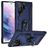 Mobigear Armor Ring Coque Samsung Galaxy S23 Ultra Coque arrière Rigide Anti-Chocs avec Anneau-Support - Bleu