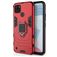 Mobigear Armor Ring Coque Realme C21Y Coque arrière Rigide Anti-Chocs avec Anneau-Support - Rouge