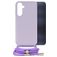 Mobilize Lanyard Gelly Samsung Galaxy A25 Coque avec cordon en TPU Souple - Pastel Purple