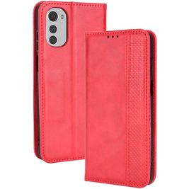Mobigear Sensation Housse Motorola Moto E32s Etui Porte-Monnaie - Rouge