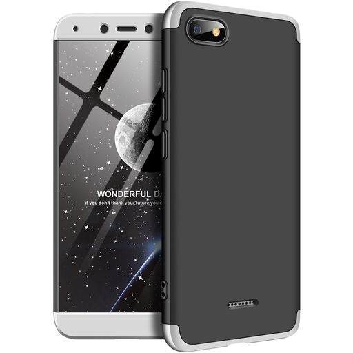 Mobigear TriGuard Coque Xiaomi Redmi 6A Coque arrière Rigide - Noir / Argent