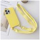 Mobigear Lanyard iPhone 14 Pro Coque avec cordon en Silicone - Jaune