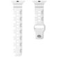 Mobigear Sport Armor Bracelet Silicone Apple Watch Fermeture à clou et passant - 42/41/40/38 mm - Blanc