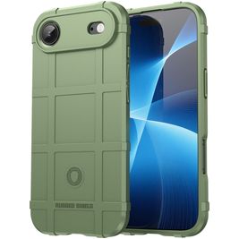 Mobigear Rugged Shield Coque iPhone Air Coque arrière en TPU Souple Anti-Chocs - Vert
