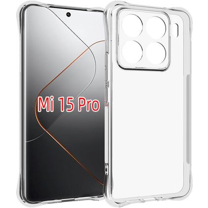 Mobigear Cushion Transparent Xiaomi 15 Pro TPU souple Coque arrière - Transparent