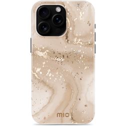 MIO iPhone 16 Pro Max MagSafe Plastique rigide Coque arrière - Gold Marble