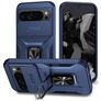 Mobigear Armor Ring Cam Slide Coque Google Pixel 9 Pro XL Coque arrière Rigide Anti-Chocs avec Anneau-Support et Protecteur Lentilles - Bleu