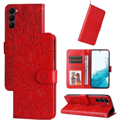 Mobigear Sunflower Housse Samsung Galaxy S23 Etui Porte-Monnaie - Rouge