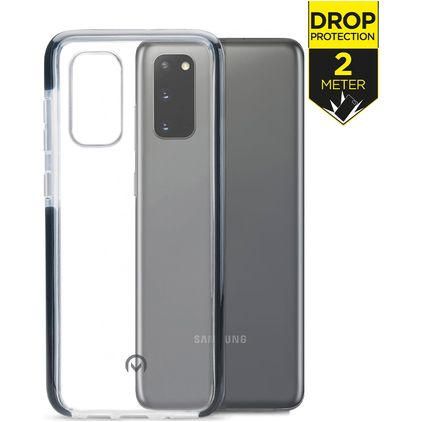 Mobilize Shatterproof Coque Samsung Galaxy S20 Coque arrière Rigide Anti-Chocs - Transparent / Noir
