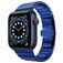 Mobigear Madrid Bracelet Acier Apple Watch Fermeture boucle déployante - 42/41/40/38 mm - Bleu