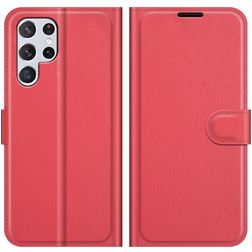 Mobigear Classic Housse Samsung Galaxy S22 Ultra Etui Porte-Monnaie - Rouge
