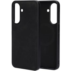Mobiparts Classic Coque Samsung Galaxy A27 MagSafe Coque arrière en TPU,Similicuir - Graphite Black