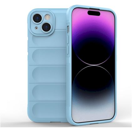 Mobigear Bumpy Coque iPhone 15 Plus Coque arrière en TPU Souple - Bleu