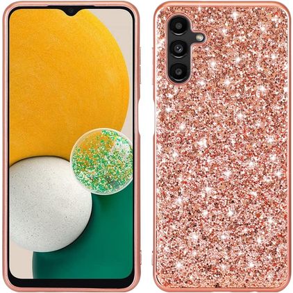 Mobigear Glitter Coque Samsung Galaxy A54 Coque arrière Rigide - Rose doré