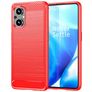 Mobigear Brushed Slim Coque OPPO Reno 7 Lite Coque arrière en TPU Souple - Rouge
