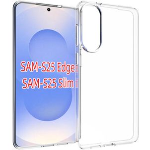Mobigear Basics Coque Transparente Samsung Galaxy S25 Edge Coque arrière en TPU Souple - Transparent