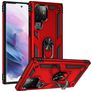 Mobigear Armor Ring Coque Samsung Galaxy S22 Ultra Coque arrière Rigide Anti-Chocs avec Anneau-Support - Rouge