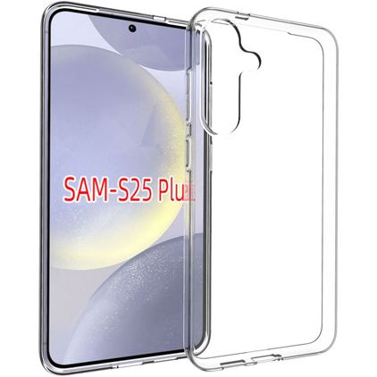 Mobigear Basics Coque Transparente Samsung Galaxy S25 Plus Coque arrière en TPU Souple - Transparent
