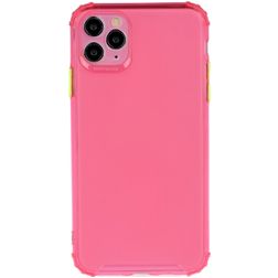 Mobigear Cushion Coque iPhone 12 Pro Max Coque arrière en TPU Souple Anti-Chocs - Magenta