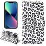 Mobigear Leopard Housse iPhone 14 Plus Etui Porte-Monnaie - Blanc