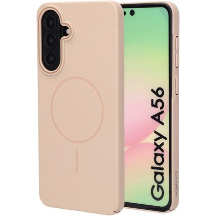 Mobiparts Slim Line Samsung Galaxy A56 MagSafe Plastique rigide Coque arrière - Dune Sand