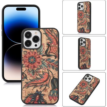 Mobigear Cork Coque iPhone 14 Pro Max Coque arrière en TPU Souple - Model 1