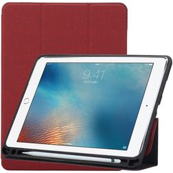 Mobigear Tri-Fold Gel Coque iPad Pro 10.5 Pouces (2017) Etui en TPU,Similicuir + Porte-crayon - Bordeaux