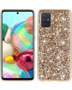 Mobigear Glitter Coque Samsung Galaxy A71 Coque arrière Rigide - Or