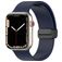 Mobigear Sport Mag Bracelet Silicone Apple Watch Fermeture magnétique - 42/41/40/38 mm - Bleu Marin