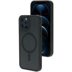 Mobiparts Hardcover Coque iPhone 12 MagSafe Coque arrière Rigide - Satin Black