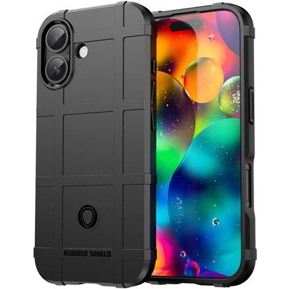 Mobigear Rugged Shield Coque iPhone 17 Coque arrière en TPU Souple Anti-Chocs - Noir
